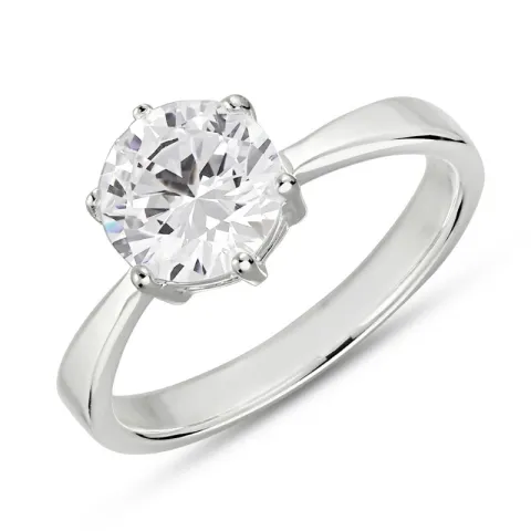 zirkon ring i silver