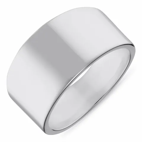 Bred ring i silver