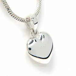 Hjärta hängen i silver