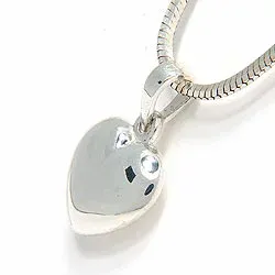 Hjärta hängen i silver
