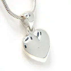 massivt 16 x 15 mm hjärthängen i silver