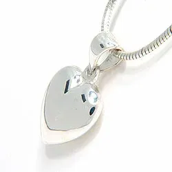 massivt 16 x 15 mm hjärthängen i silver