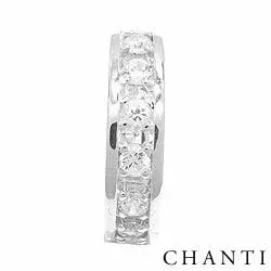 Enkel zirkon ring i silver