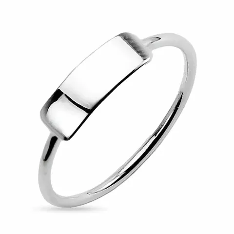 fyrkantigt ring i silver