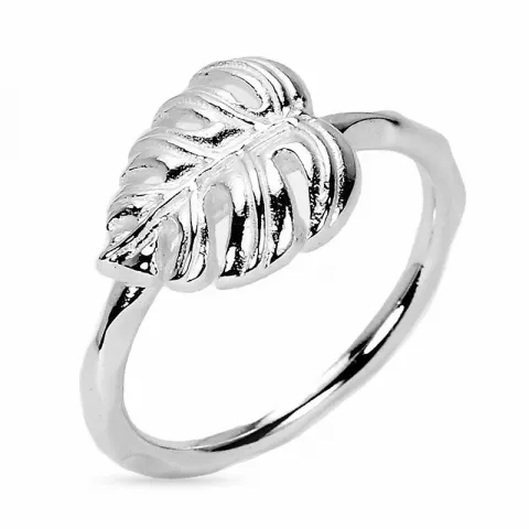 blad ring i silver