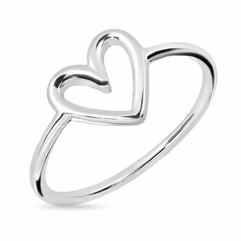 hjärtan ring i silver
