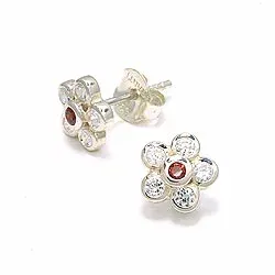 Blommor örhängen i silver