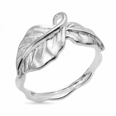 blad ring i silver