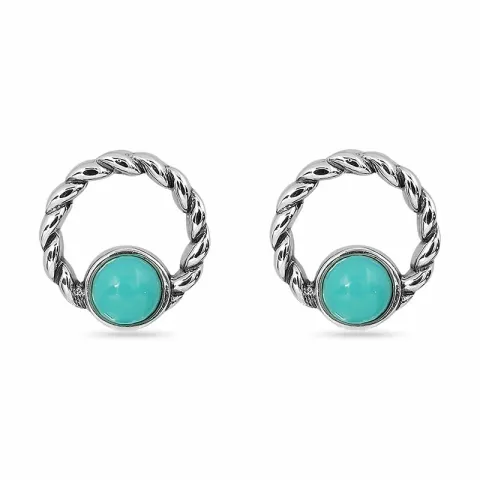 runda örhängen i silver