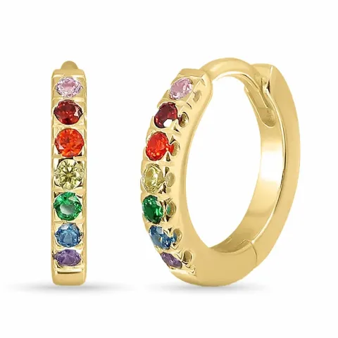 12 mm zirkon creol i förgyllt silver