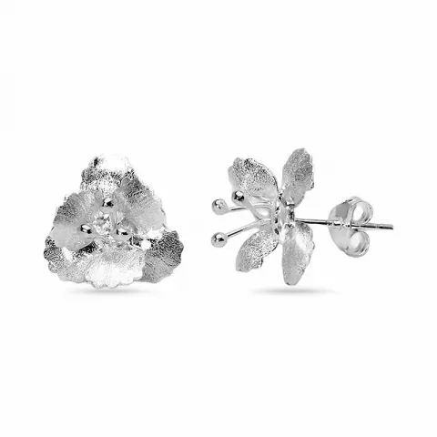 blommor örhängestift i silver
