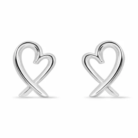 hjärta örhängestift i silver