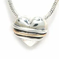 hängen i oxiderat sterlingsilver och 8 karat guld