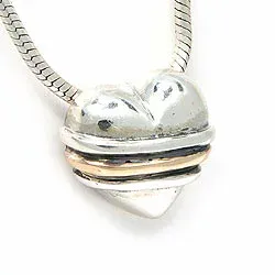 hängen i oxiderat sterlingsilver och 8 karat guld