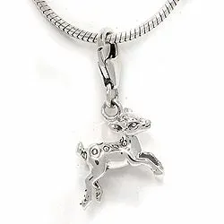 Rådjur charm i silver 