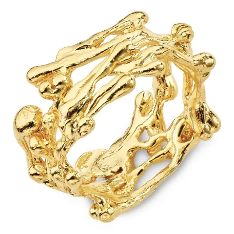 ring i förgyllt silver