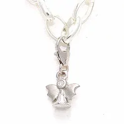 ängel zirkon charm i silver 