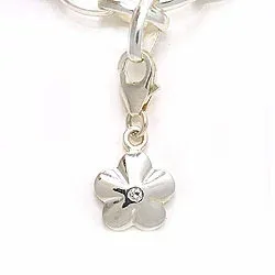Blommor charm i silver