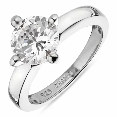 zirkon ring i silver