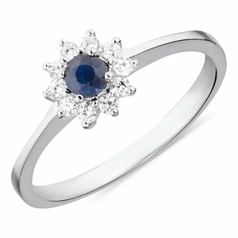 Safir ring i silver