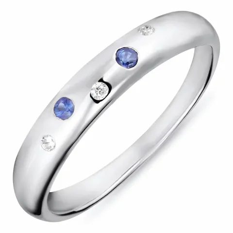 safir ring i silver