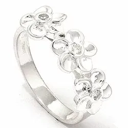 blommor ring i silver