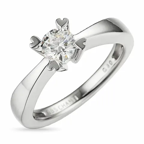 0,40 ct solitär ring i 14 karat vitguld