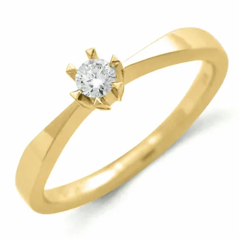 Kollektionsprov diamant ring i 14  karat guld 0,09 ct