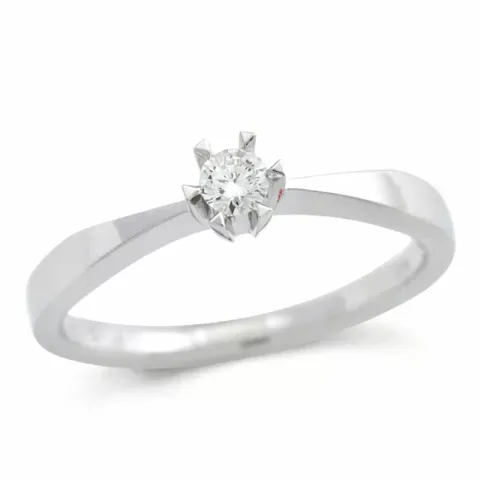 Kollektionsprov diamant ring i 14 karat vitguld 0,11 ct