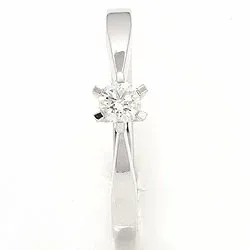 Diamant vitguldsring i 14 karat vitguld 0,20 ct