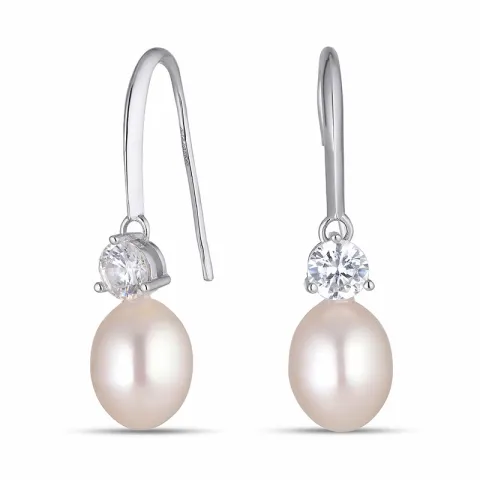 7,5-8 mm pärla örhängen i silver