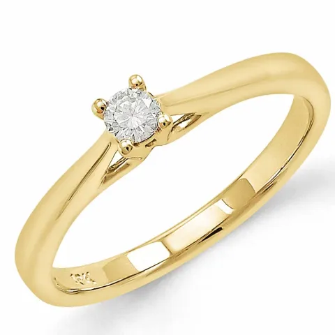 0,10 ct solitärring i 14 karat guld