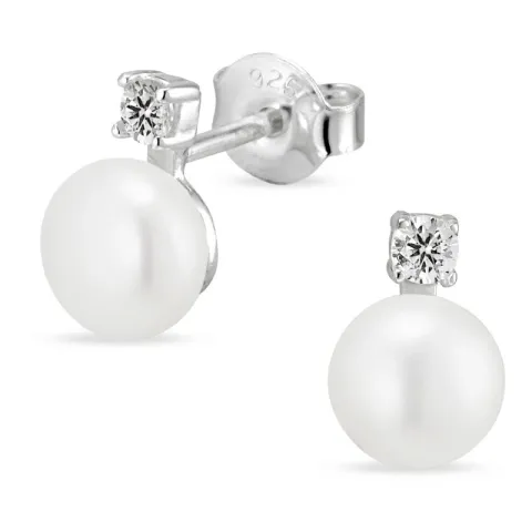 pärla örhängen i silver