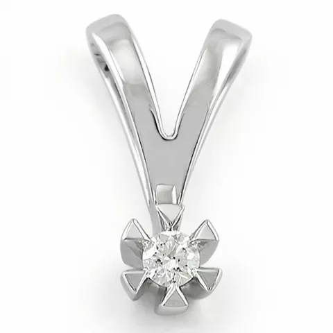 kampajn -  diamant hängen i 14  carat vitguld 0,05 ct