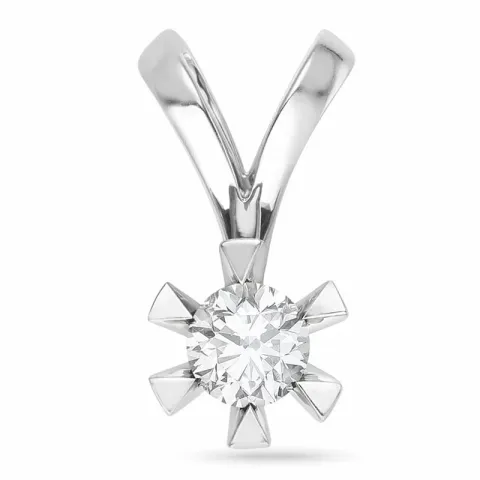 diamant solitärberlock i 14 carat vitguld 0,50 ct