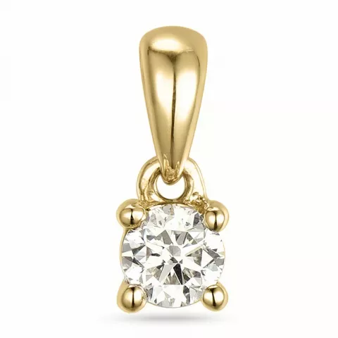 kampajn -  diamant hängen i 14  carat guld 0,20 ct