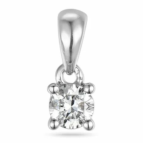 diamant solitärberlock i 14  carat vitguld 0,20 ct