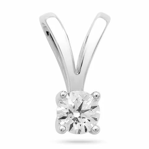 solitärberlock i 14  carat vitguld 0,40 ct