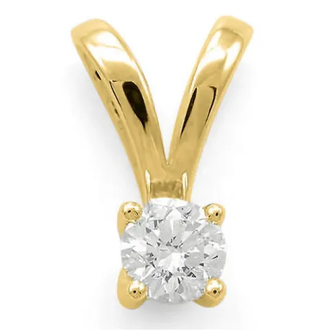 solitärberlock i 14 carat guld 0,40 ct