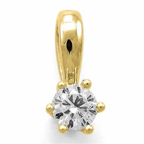 diamant solitärberlock i 14 carat guld 0,20 ct