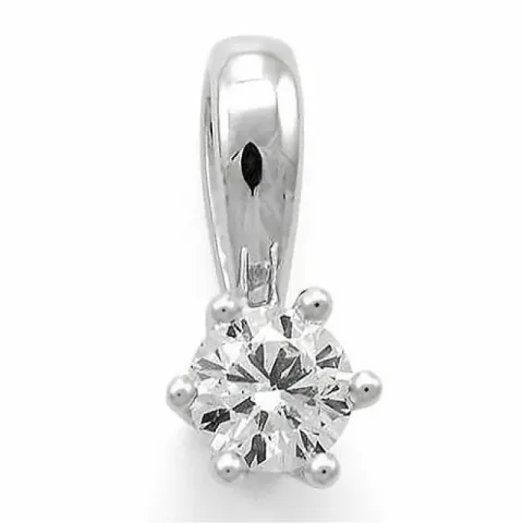 diamant solitärberlock i 14  carat vitguld 0,20 ct