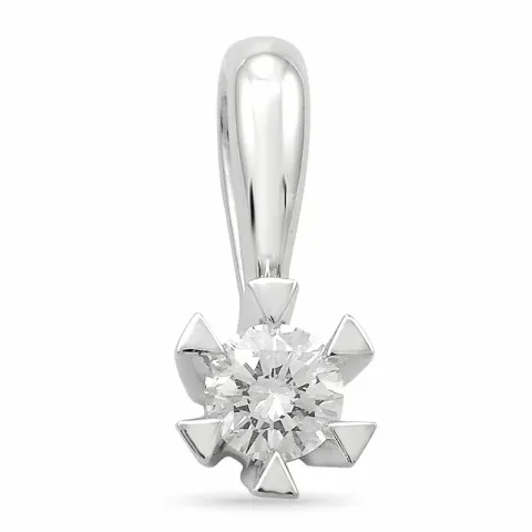 diamant solitärberlock i 14 carat vitguld 0,20 ct