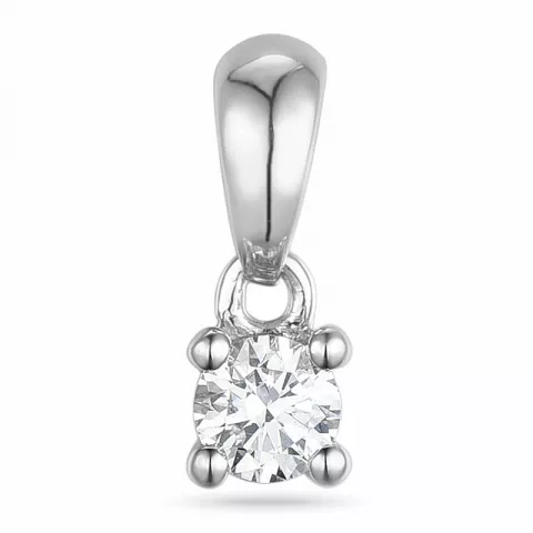0,10 ct diamant solitärberlock i 14  carat vitguld 0,10 ct