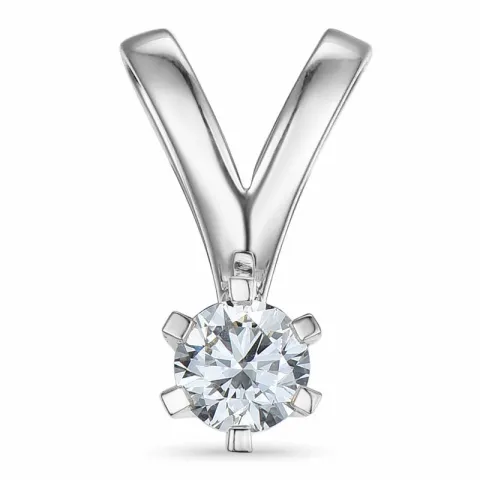 diamant solitärberlock i 14  carat vitguld 0,20 ct