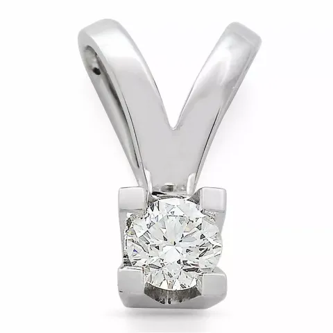 diamant solitärberlock i 14  carat vitguld 0,20 ct