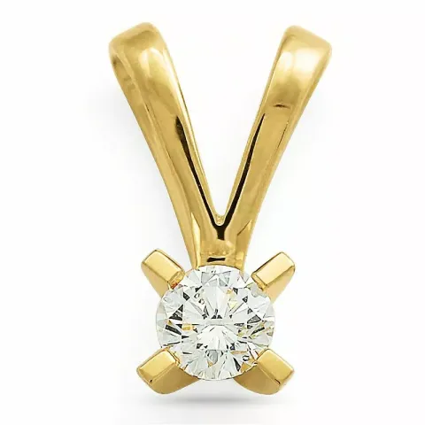 diamant solitärberlock i 14  carat guld 0,20 ct