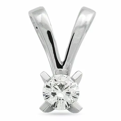 diamant solitärberlock i 14  carat vitguld 0,20 ct