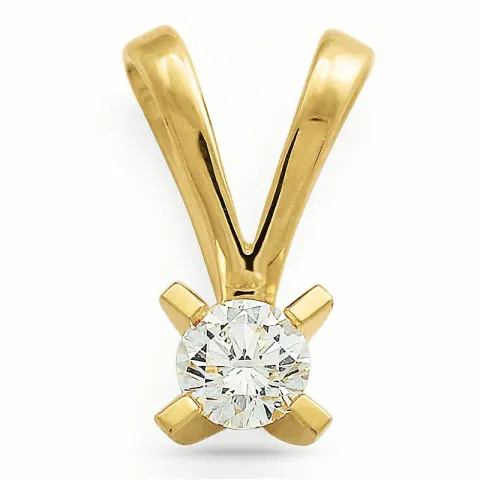 solitärberlock i 14 carat guld 0,30 ct