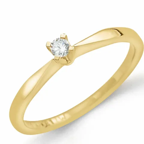 0,05 ct solitärring i 14 karat guld