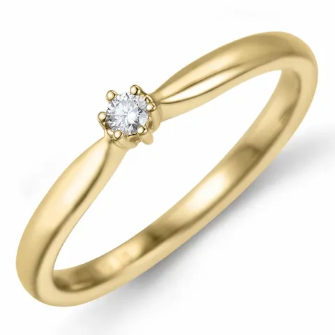 0,05 ct solitärring i 14 karat guld